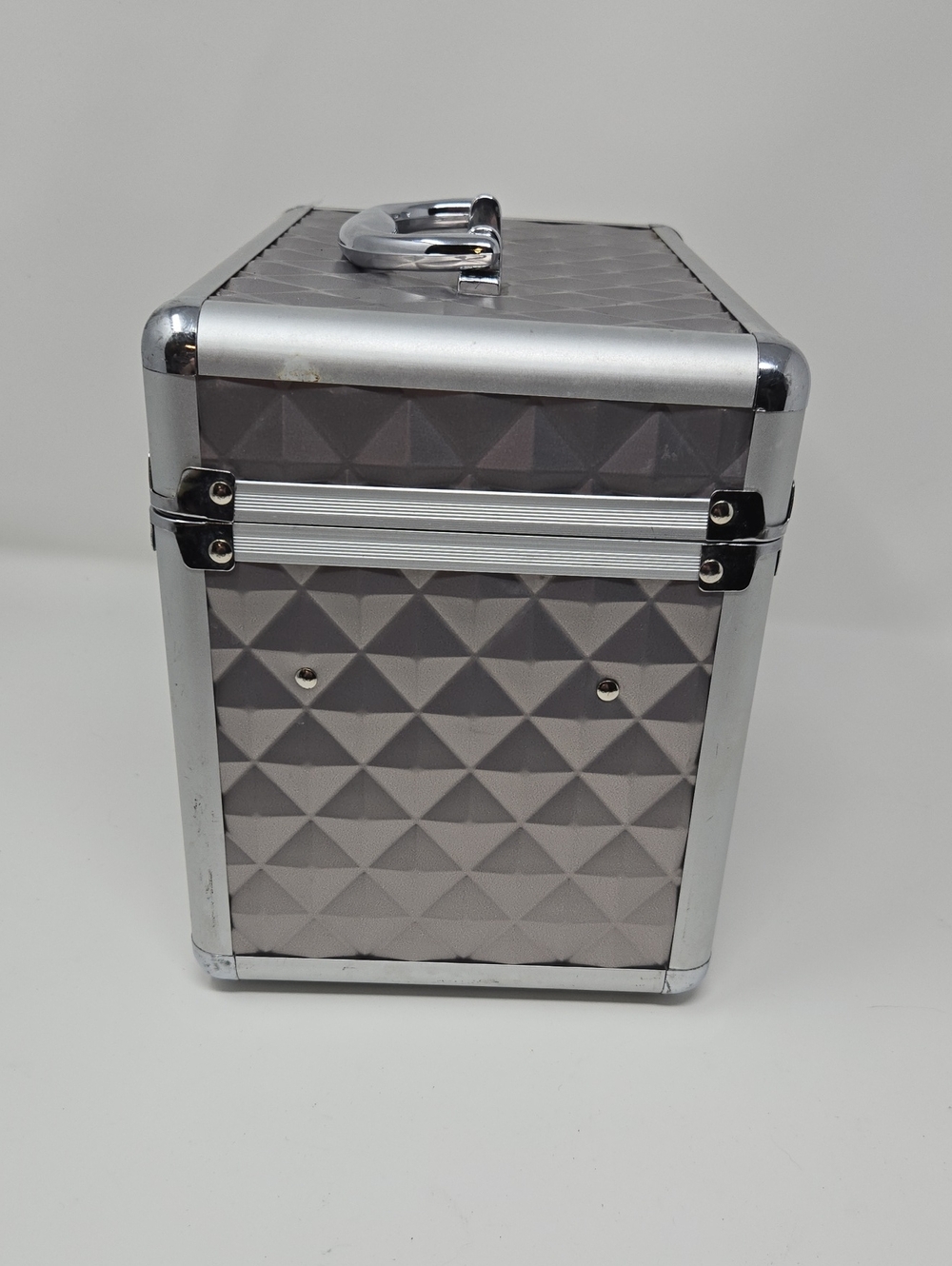 Compact Silver Gray Storage Case with Secure Lock - Picture 3 of 7